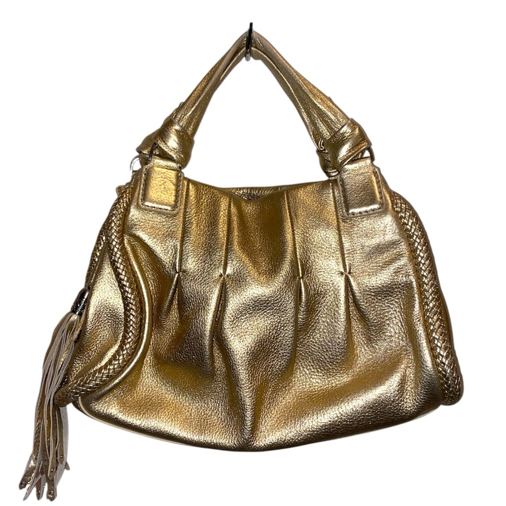 Gold Leather Handbag